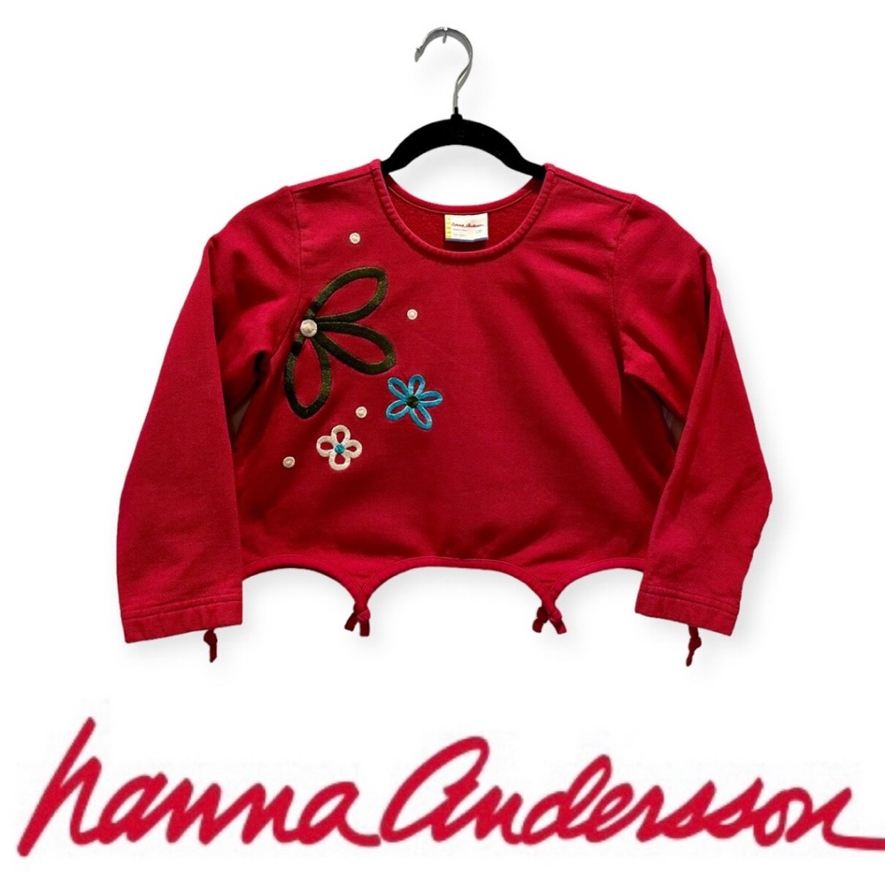 Hanna Anderson Embroidered
Sweatshirt,‎ Size 120 (6-7), MSRP $32
